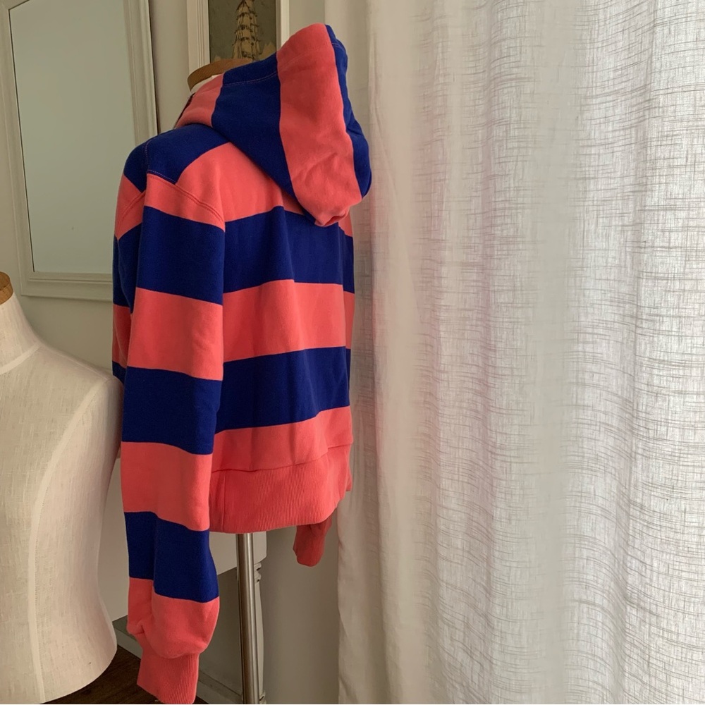 Ralph Lauren Pink Blue Stripe Sweatshirt - Picture 2 of 8